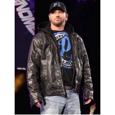 WWE Superstar AJ Style Hooded Leather Jacket